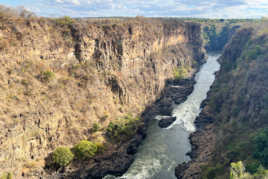 Fotografia rzeki Zambezi zrobiona w Zimbabwe, autorstwa Ani Wilanowskiej