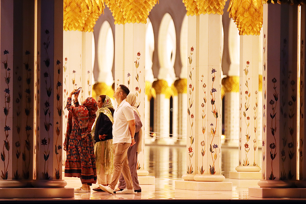 Fotografia meczetu szejka zajida w Abu Dhabi, autorstwa Ani Wilanowskiej