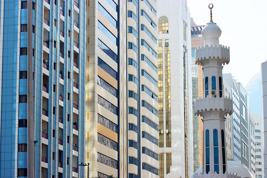 Fotografia wieżowców w Abu Dhabi, autorstwa Ani Wilanowskiej