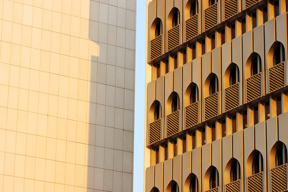 Fotografia wieżowców w Abu Dhabi, autorstwa Ani Wilanowskiej